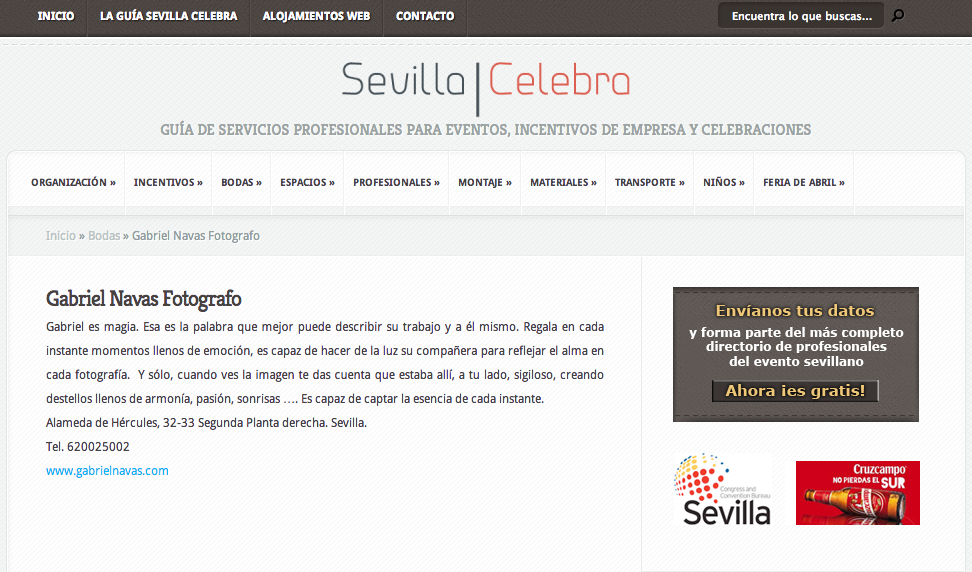 Prensa Gabriel Navas fotógrafo en Sevilla