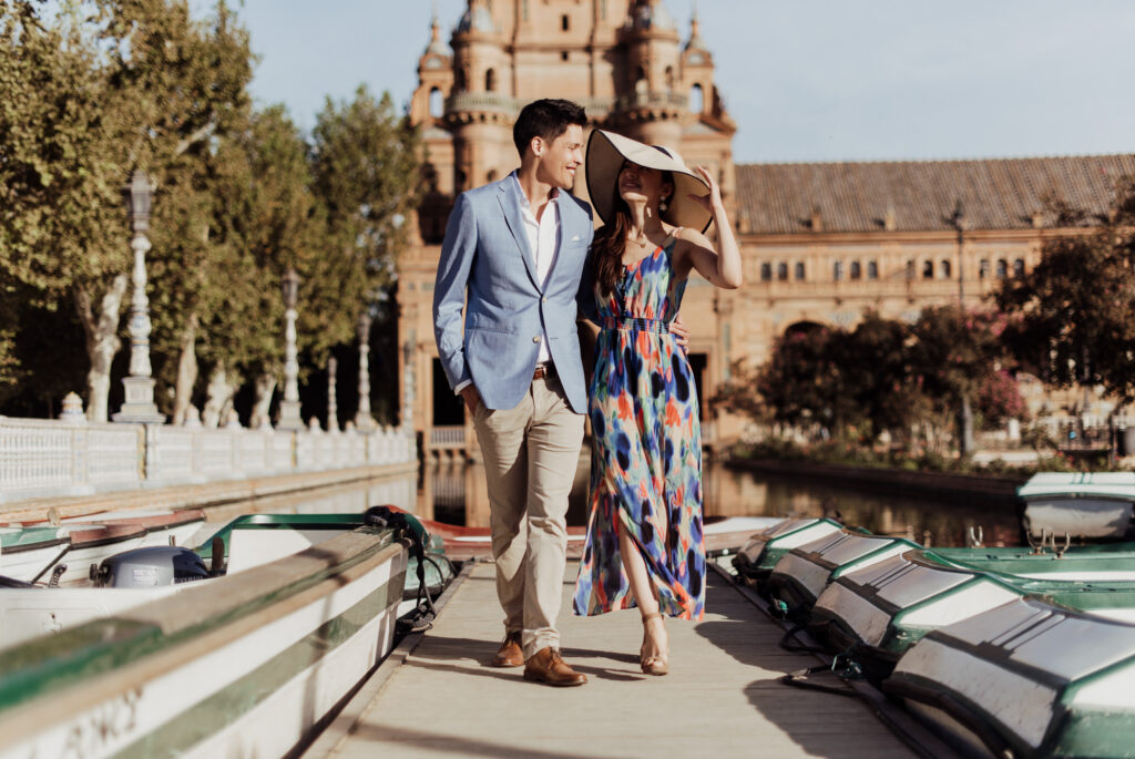 Seville couple photoshoot Plaza de España Seville couple photoshoot Plaza de España