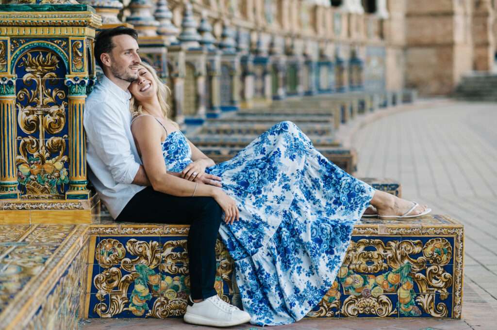 seville couple photoshoot plaza de españa
