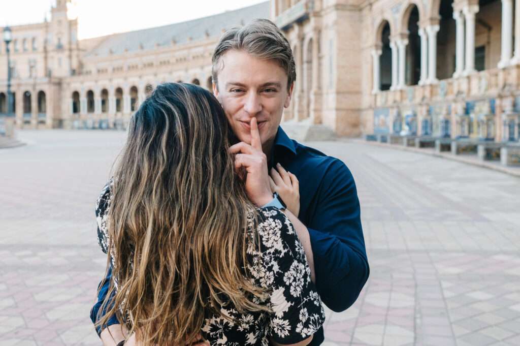engagement at plaza de españa seville