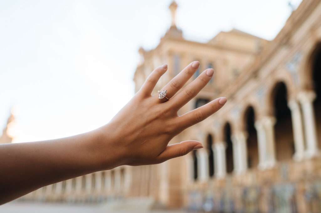 seville proposal photographer plaza de españa
