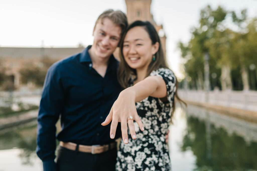 surprise proposal plaza de españa seville